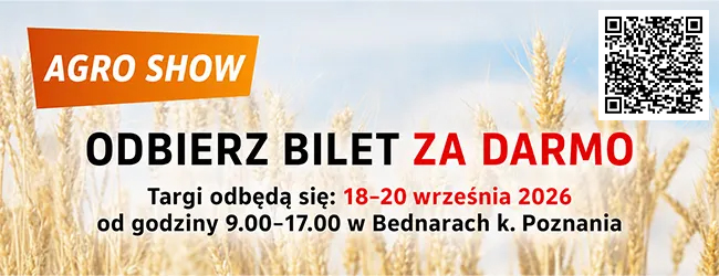 Darmowy bilet na AGRO SHOW Bednary 2026 – kod QR